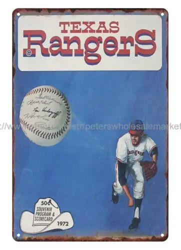 1972 baseball  Program metal tin sign interior design coffee shop