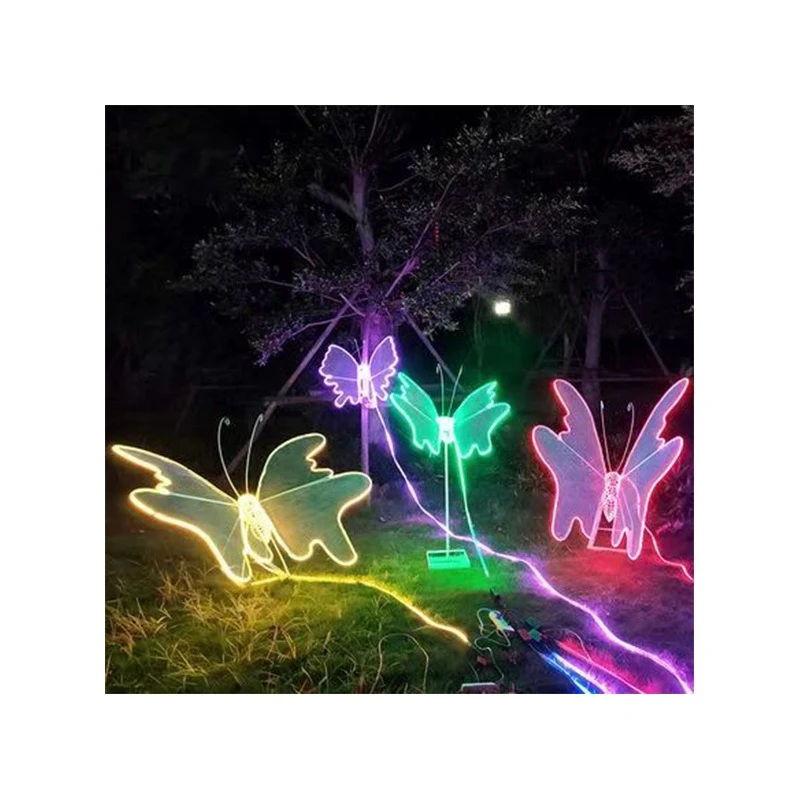 Butterfly shaped lights, lawn gardens, Christmas atmosphere, lanterns, wholesale lighting festivals, project site lights