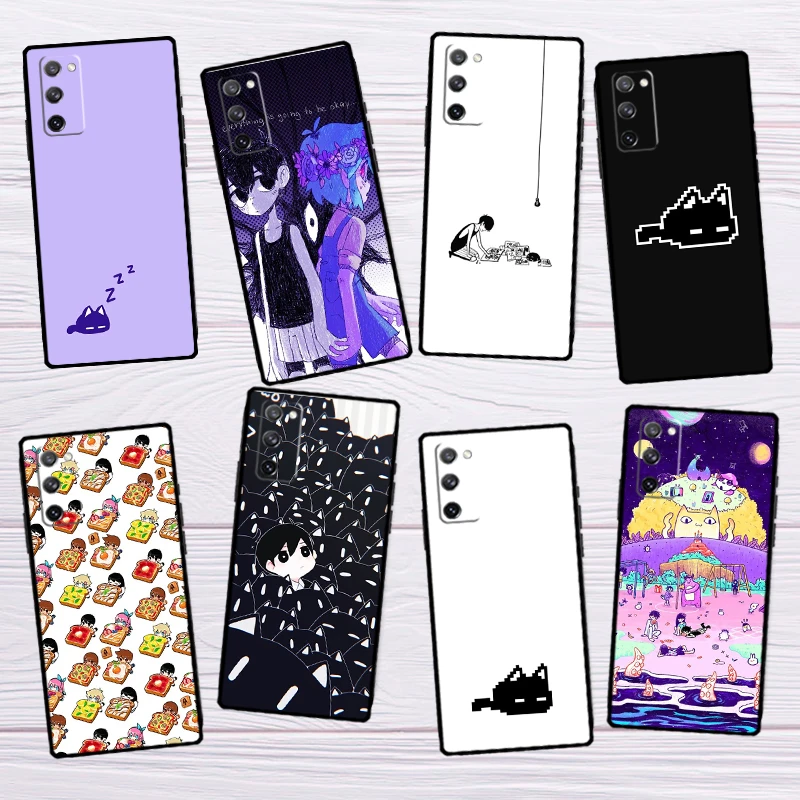 Omori Game Fanart Case For Samsung Galaxy S21 Ultra S22 Ultra Note 20 S8 S9 S10 Plus S10e S20 FE Phone Shell