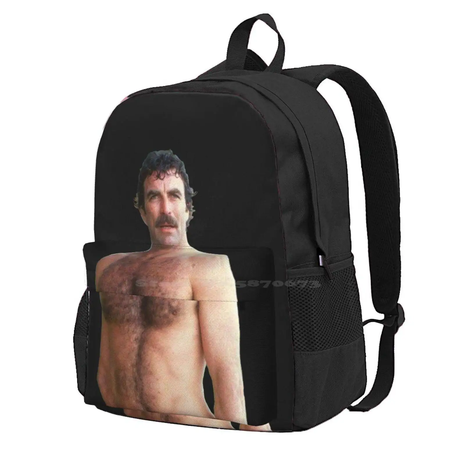 

Tom Selleck Hot Sale Schoolbag Backpack Fashion Bags Manly Tom Selleck Friends Actor Pi Cool Guy Sexy Nature Funny Shirtless