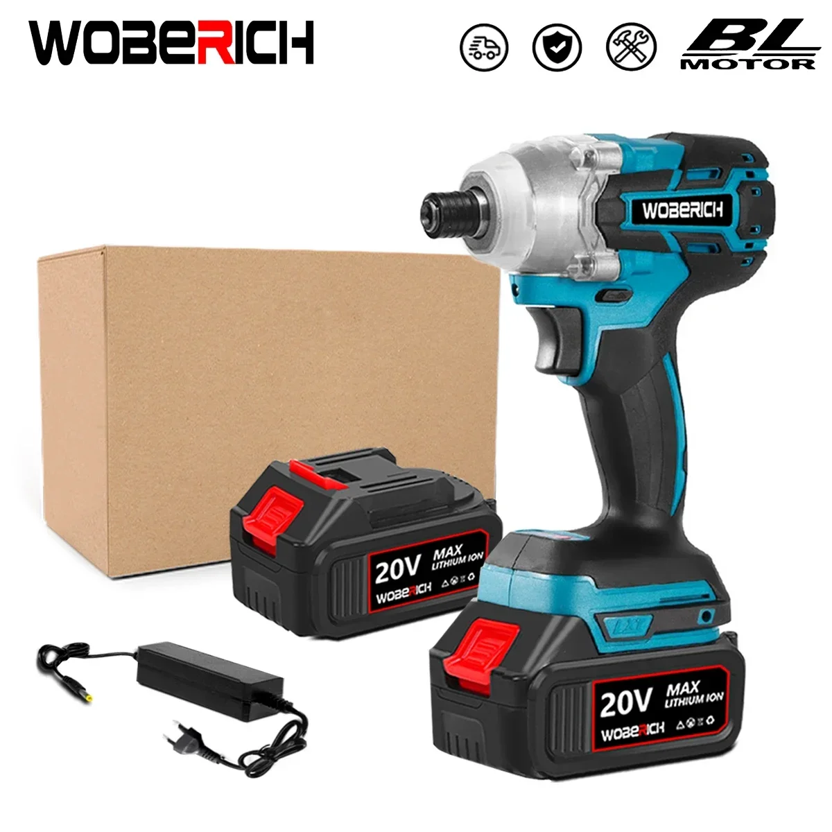 Brushless Screwdriver Drill Cordless Electric Impact Wrench Rechargeable 1/4 Square Drive Wrench Power Tool For Makita Battery