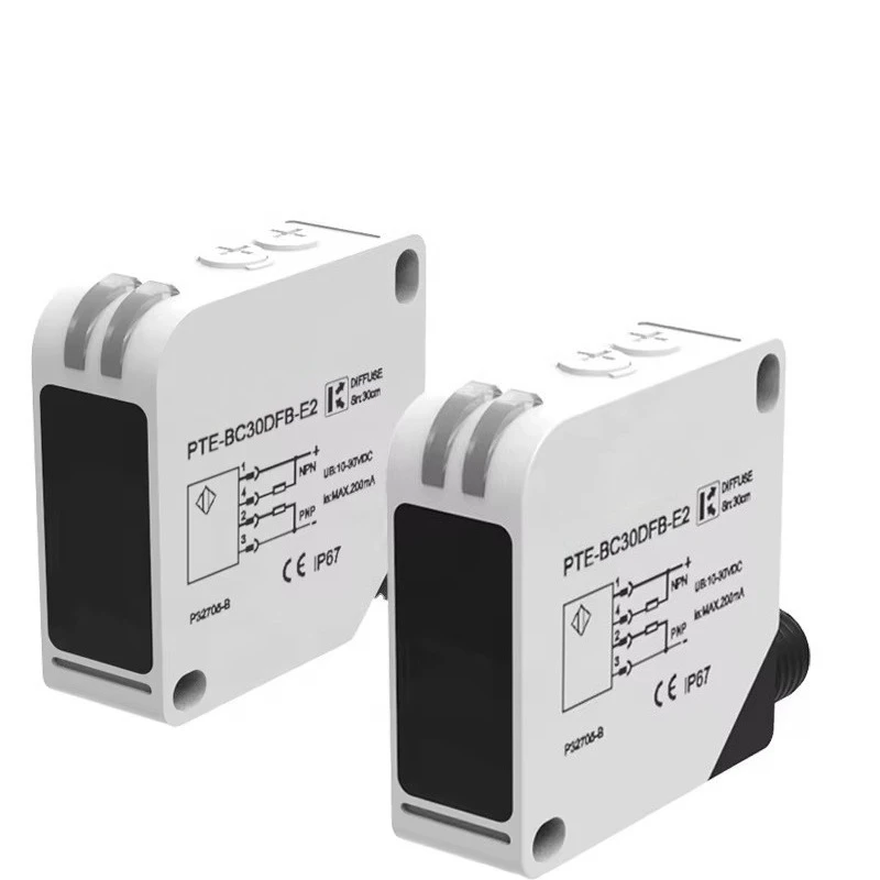 Lanbao Square Polarized Reflection Beam 240V AC DC 5 Wires Relay Output Infrared Photoelectric Switch Sensor