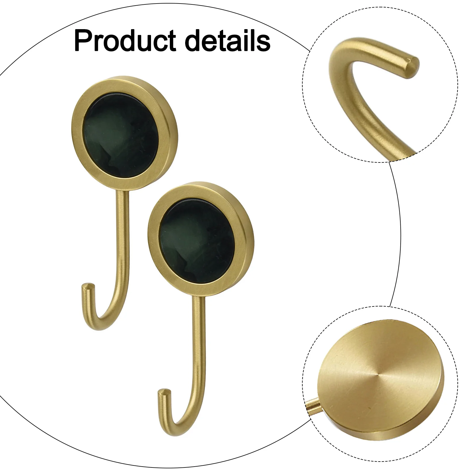 Bathroom Organizer Brass Wall Hook Entryway Organizer Suitable For Smooth Surfaces for versatile Storage Solution Affixed With