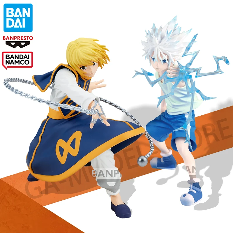 In Stock Original Bandai Vibration Stars Anime Hunter X Hunter Kurapika Killua Zoldyck Action Figure Collection Model Toys Gifts