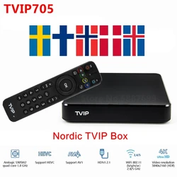 TVIP S-Box v.705 4K 울트라 HD 안드로이드 11 OS TV BOX 암로직 S905W2 2.4/5G 와이파이 H2.65 셋톱 박스 TVIP 705, 북유럽 원 미디어 플레이어