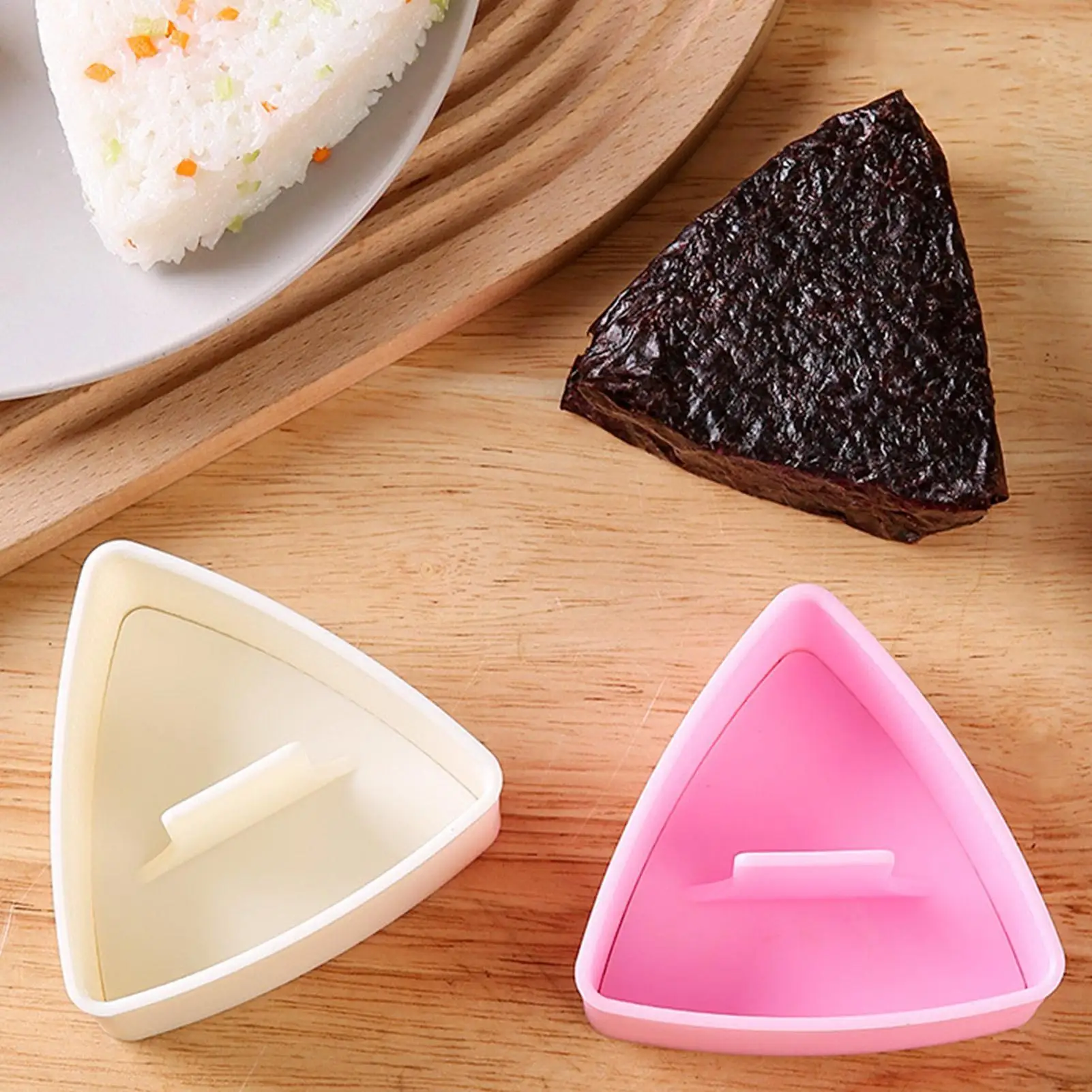 Molde triangular de arroz, molde para Sushi, molde para arroz Onigiri, fabricante de bolas de arroz, moldeador de arroz, no pegajoso, suave para hacer Sushi en restaurante