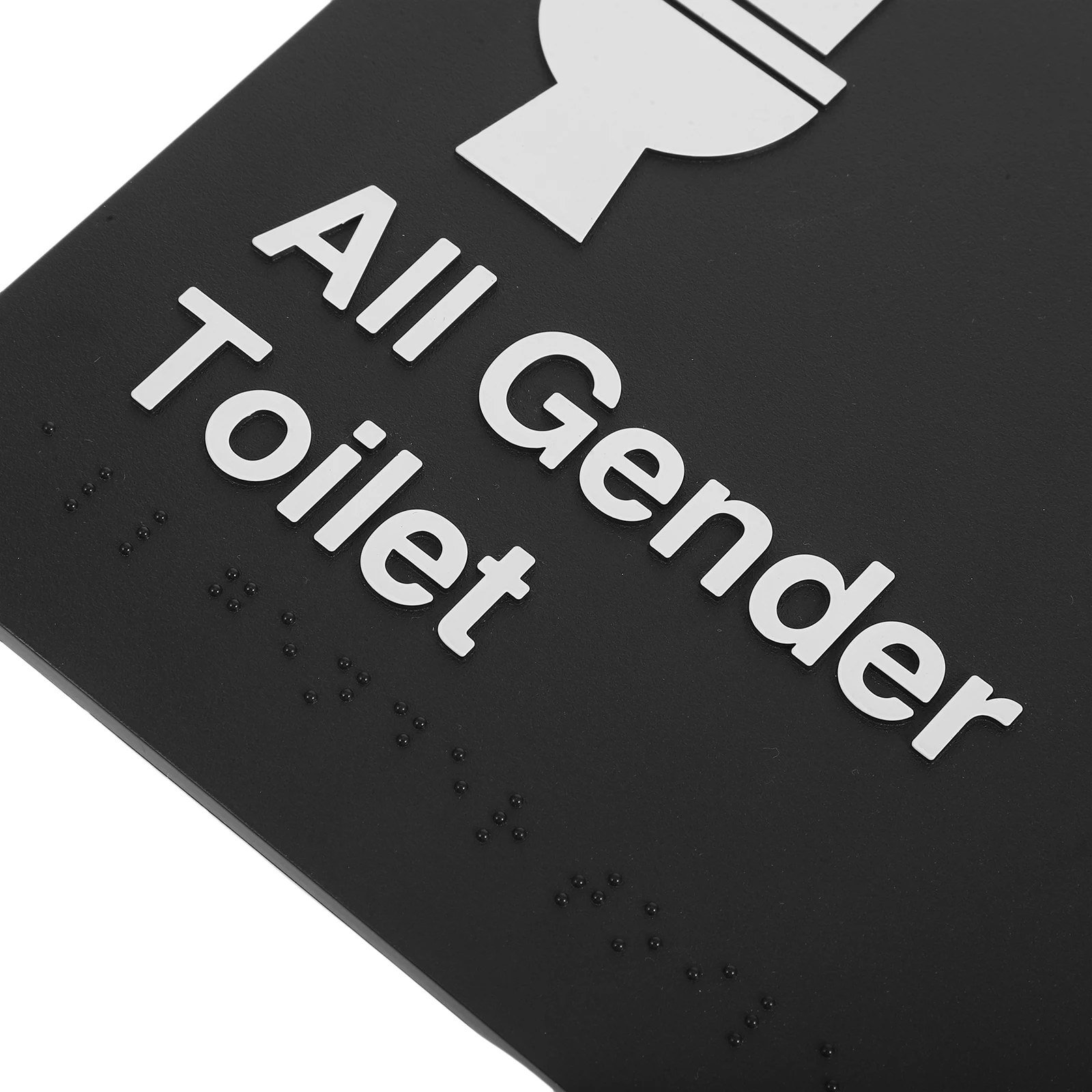 All Gender Restroom Braille Sign Raised Lettering Easy Install Unisex Bathroom Door Signage Accessible Toilet Signs
