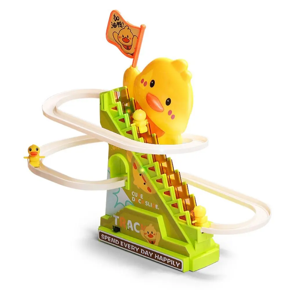 

Kids Electric Ducklings Climbing Stairs Toy 6PCS Ducks Yellow Little Duck Slide Toy with Intersting Song Visuals&crawling