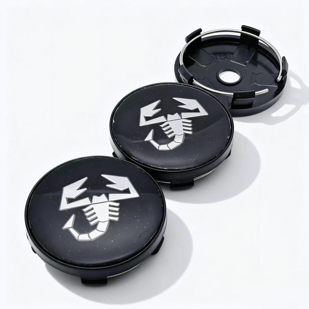 4pcs Scorpion Logo Emblem Badge Car Wheel Center Caps OD 60MM 56MM Wheels Hub Cap Rim Hubcaps Dust Cover Replace Car Accessories
