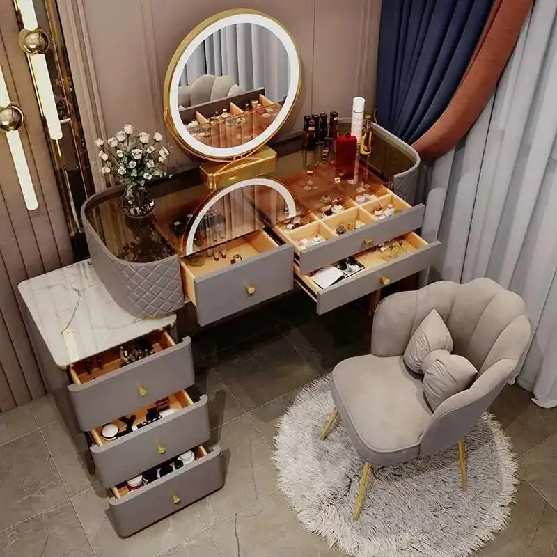 

Restaurant Balcony Vintage Cosmetics Dressing Table Minimalist Partitions Vanity Table Princess Penteadeira Unique Furniture