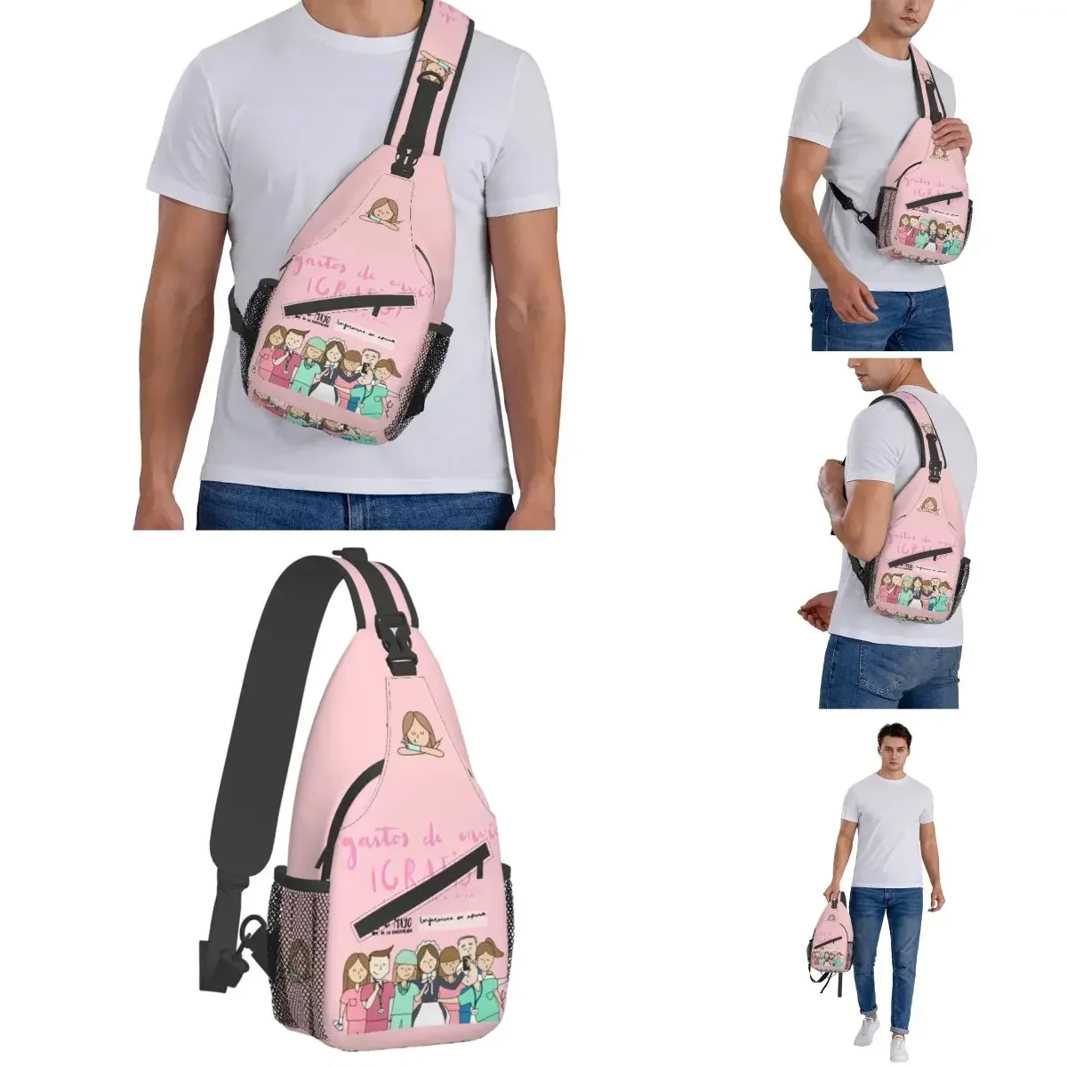 

Doctor Nurse Fanny Pack Enfermera En Apuros Crossbody Sling Bags for Women Chest Bag Daypack for Hiking Travel Working