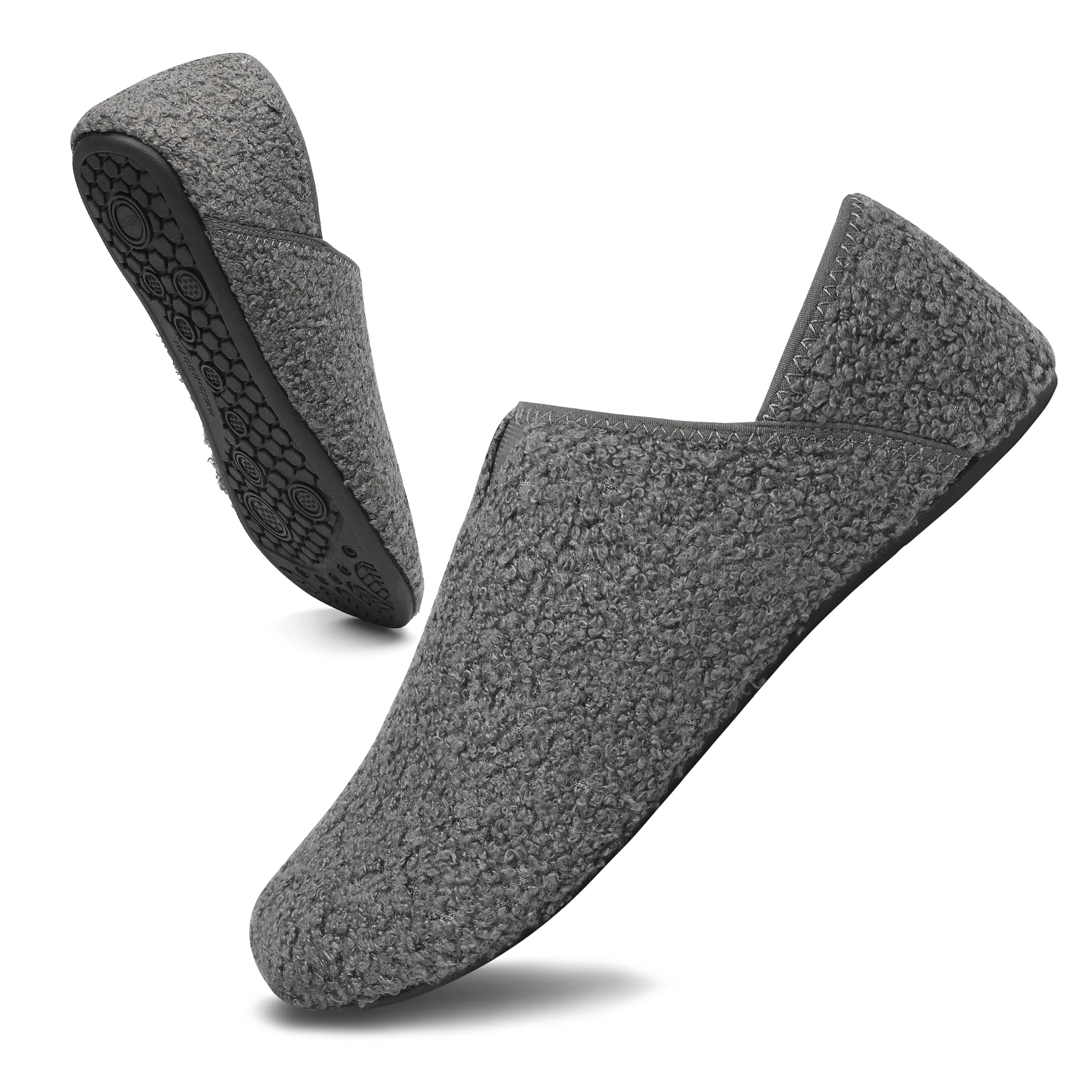 Indoor household shoes slippers soft-soled casual shoes non-slip lightweight fleece cotton shoes