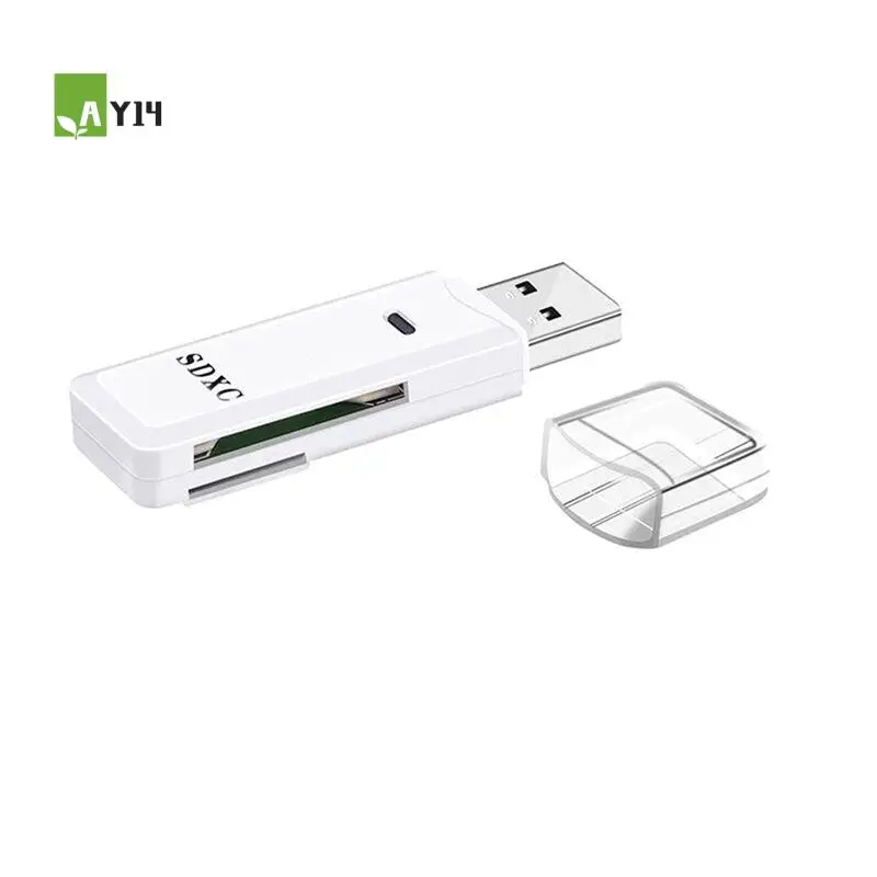 AY14 -2 In 1 USB 3.0 SD TF Card Reader High Speed Data Transmission Up To 5Gbps Compatibility Multiple For PC Laptops Camera