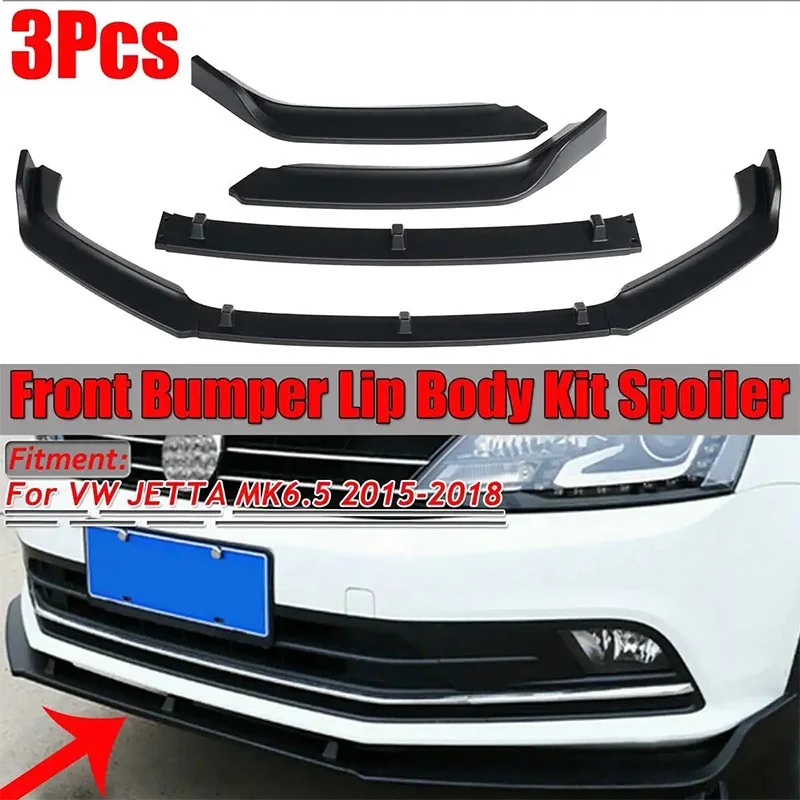 Amortecedor dianteiro do carro para VW Jetta, Divisor de lábios, Amortecedor de Chin, Difusor, Spoiler, Divisores, Body Kit, MK6.5, 2014, 2015, 2016, 2017, 2018