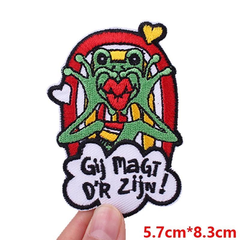 Nieuwe Nederland Oeteldonk Embleem Borduurpatch Nederland Carnaval Patches Ijzer Op Patches Voor Kleding DIY Naai Stickers Badge