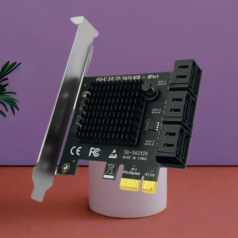 

НОВЫЙ сервер расширения SATA на 6 портов SATA3.0 PCI Express X1 с чипом ASM1166 и радиатором для настольного ПК