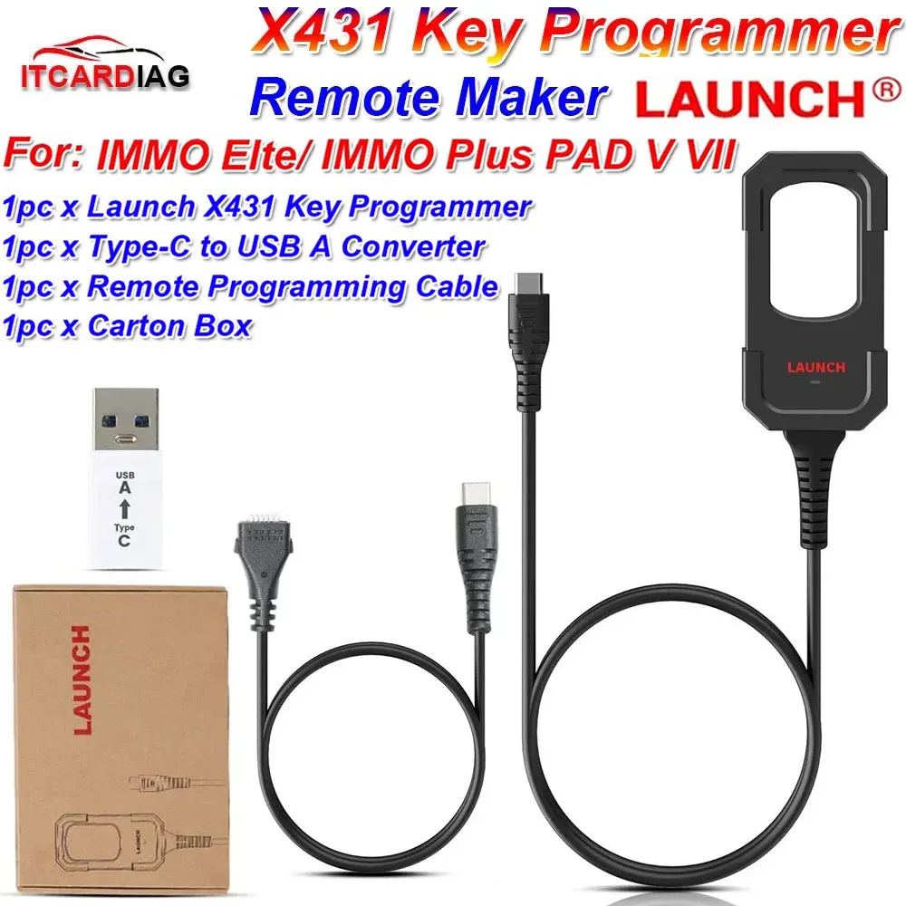 

2024 Launch X431 Key Programmer Remote Maker Without Super Chip IMMO Programming Tools for X431 IMMO Elte/IMMO Plus PAD V VII