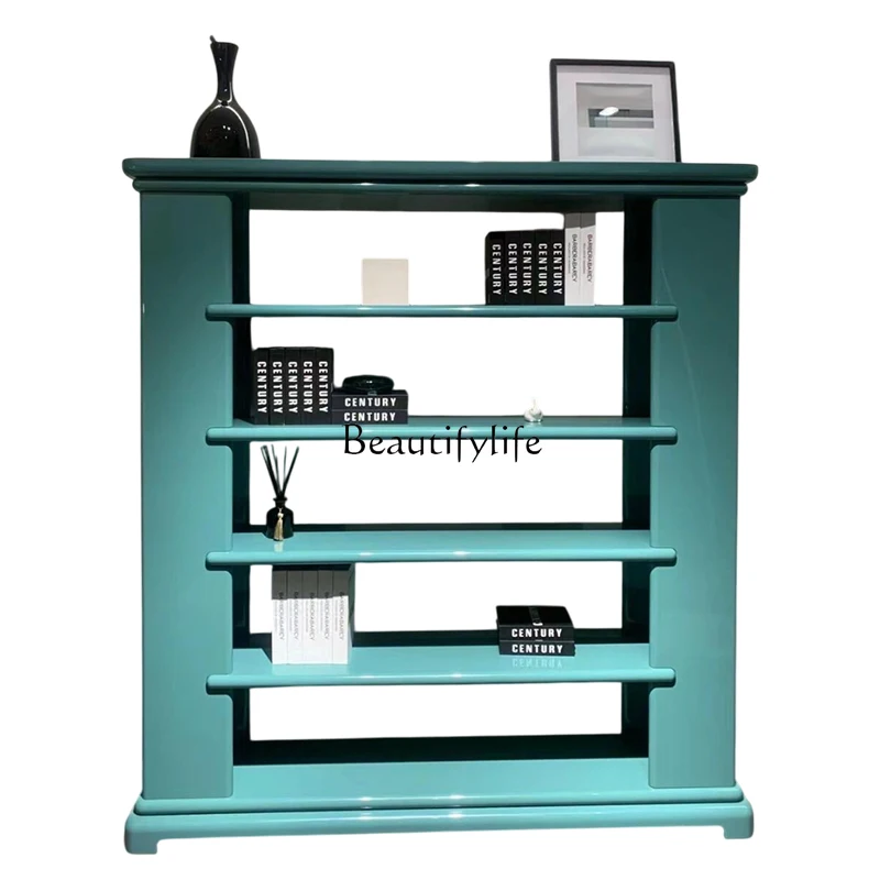 

Italian simple solid wood modern luxury solid wood bookshelf shelf locker