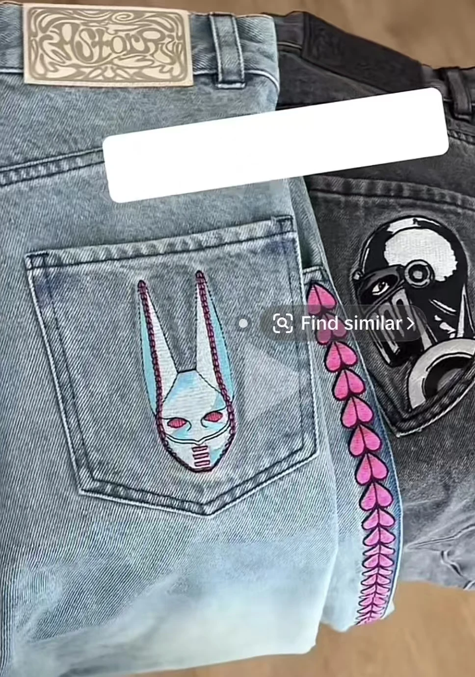 Calças Jeans Largas de Cintura Alta com Bordado de Coração Rosa Estilo Y2K para Homens e Mulheres, Moda Streetwear Hip Hop Casual
