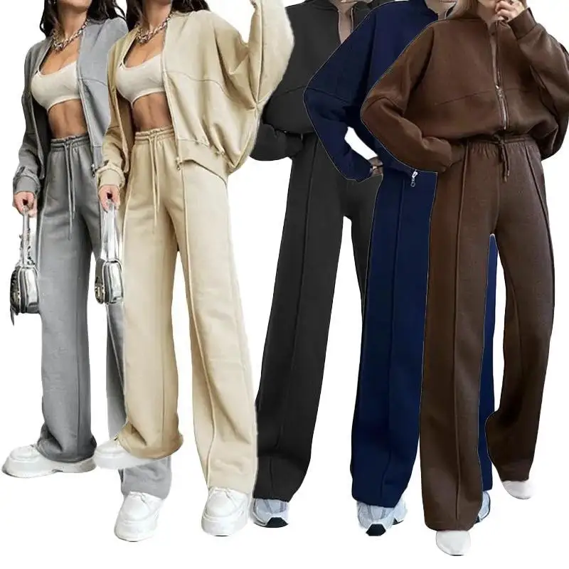 Women's High Waist 2 Piece Sweatsuits Set Fashionable Autumn Outfit Comfortable Casual Look Stylish And Versatile Set