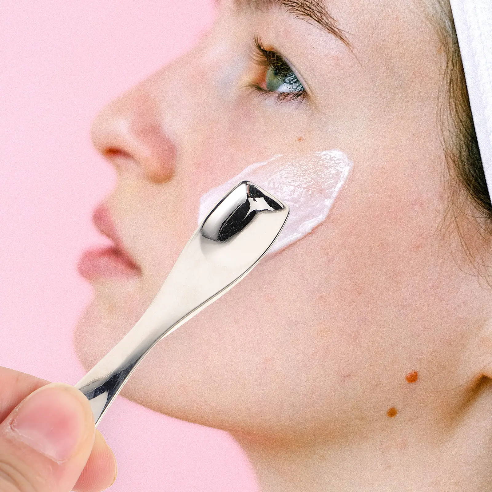 3Pcs Metal Facial Cream Spoon Skincare Spatula for Eye Cream Essence Mask Application Beauty Tool Scoop Spatula view 4