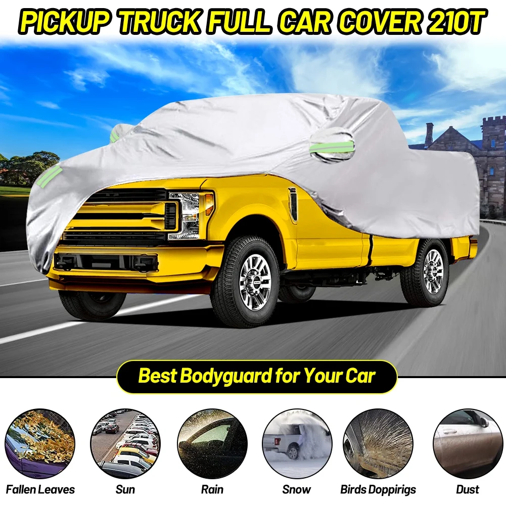 Car Pickup Truck Cover Waterproof All Weather Compatible with Ford F150 Full Cover Exterior Outdoor Truck Pickup Car Covers