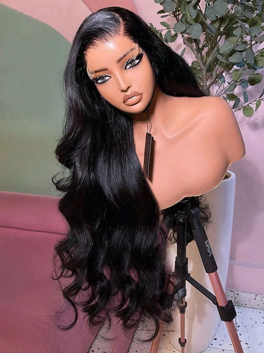 

13x6 HD Lace Front Body Wave Human Hair Wigs 250% Density Pre Plucked Realistic Look Remy Hair Wigs For Women Daily Wear