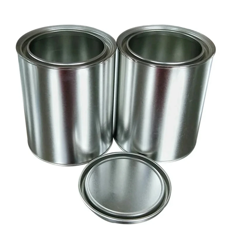 12Pcs 0.5L Metal Paint Cans Empty Unlined Paint Cans Metal Paint Pails For Crafts DIY Projects Storage Containers