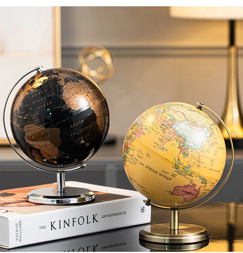 Home Decor Zubehör Retro Weltkugel Moderne Lernweltkarte Globus Kinder Studie Schreibtisch Dekor Globus Geographie Kinder Bildung – Detail 5