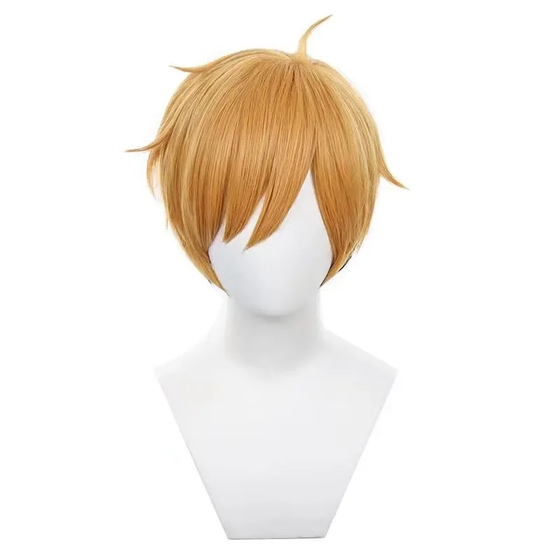 Wig Cosplay Anime Haikyuu Miya Atsumu miya, kostum voli kualitas tinggi, Wig pesta Halloween