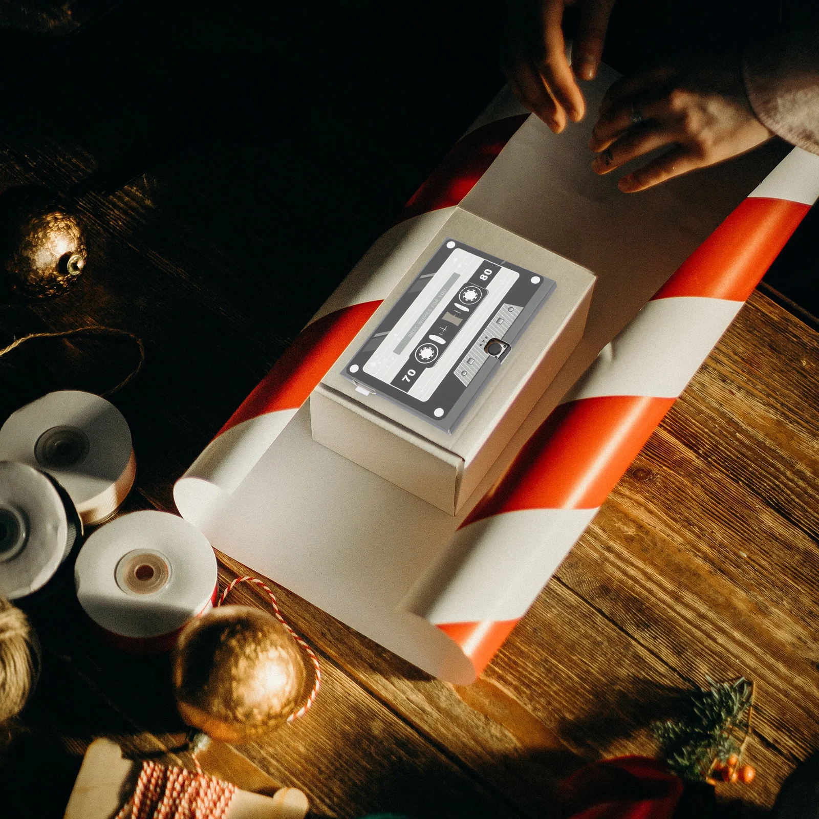 

Audio Birthday Card Recordable Greeting with Voice Message Cassette Tape Design Paperboard Material Blessing Gift for Loved Ones