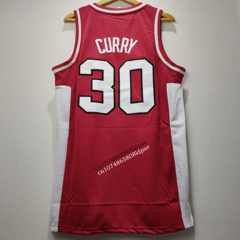 Basketball Jersey Men Oversize 30 Stephen Curry DAVIDSON College Embroidery Breathable Athletic Sports Street Hip Hop Sportswear