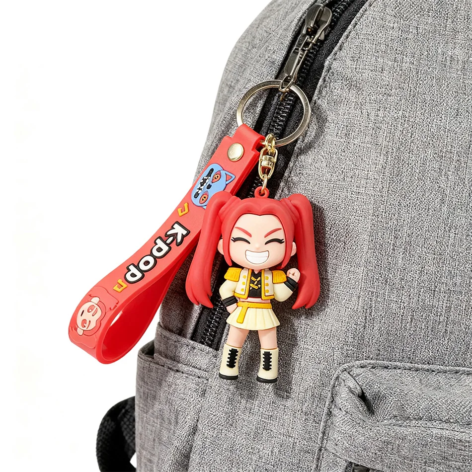 2026 3D Printed Anime Movie Kpop Devil Hunter Girls Derpy Keychains Doll Cute Tiger Action Model Toy Collection Christmas Gifts image 4