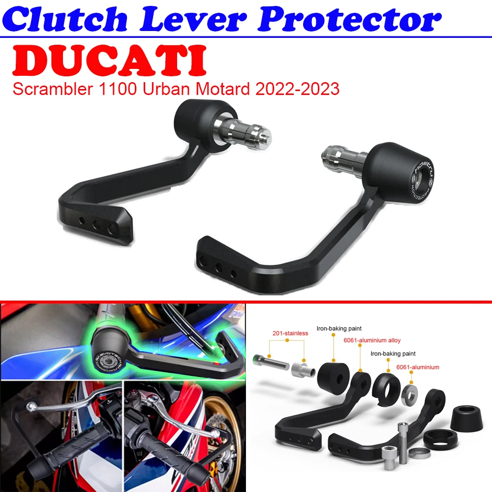 

For Ducati Scrambler 1100 Urban Motard 2022-2023 Brake and Clutch Lever Protector Kit