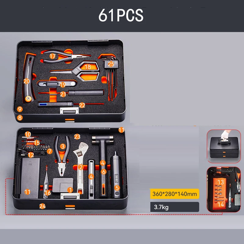 

Household Hardware Tool Combination Set Multi Functional Portable Automotive Repair Wrench Screwdriver Pliers Tool Set Hand Tool