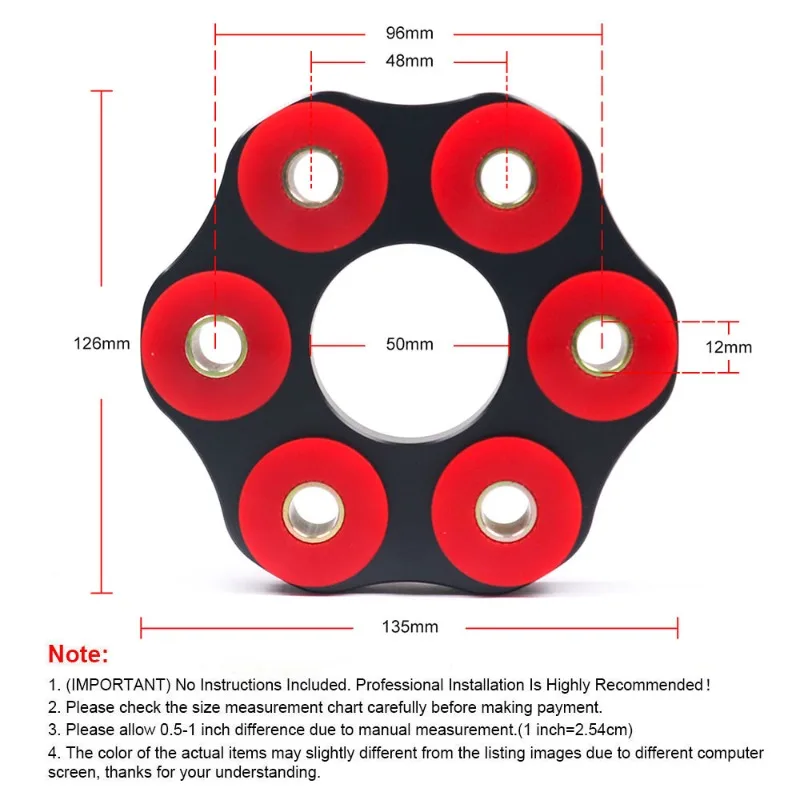 Driveshaft Flex Disc Guibo Support for E46 E36 E30 M3 Chassis Upgrade Kit Performance