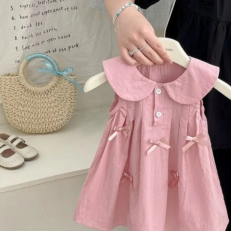 Girl Baby Tank Top Dress 2025 Summer New Fashionable Girl Princess Summer Dress Cute Skirt