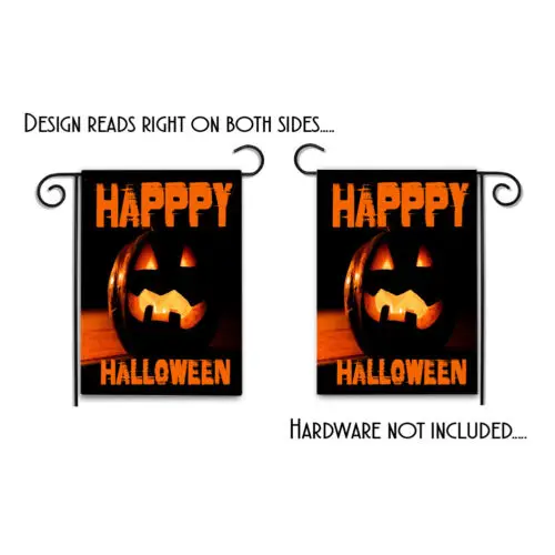 Happy Halloween Jack-o-Lantern Design12x18 Inch Garden Apartment Flag