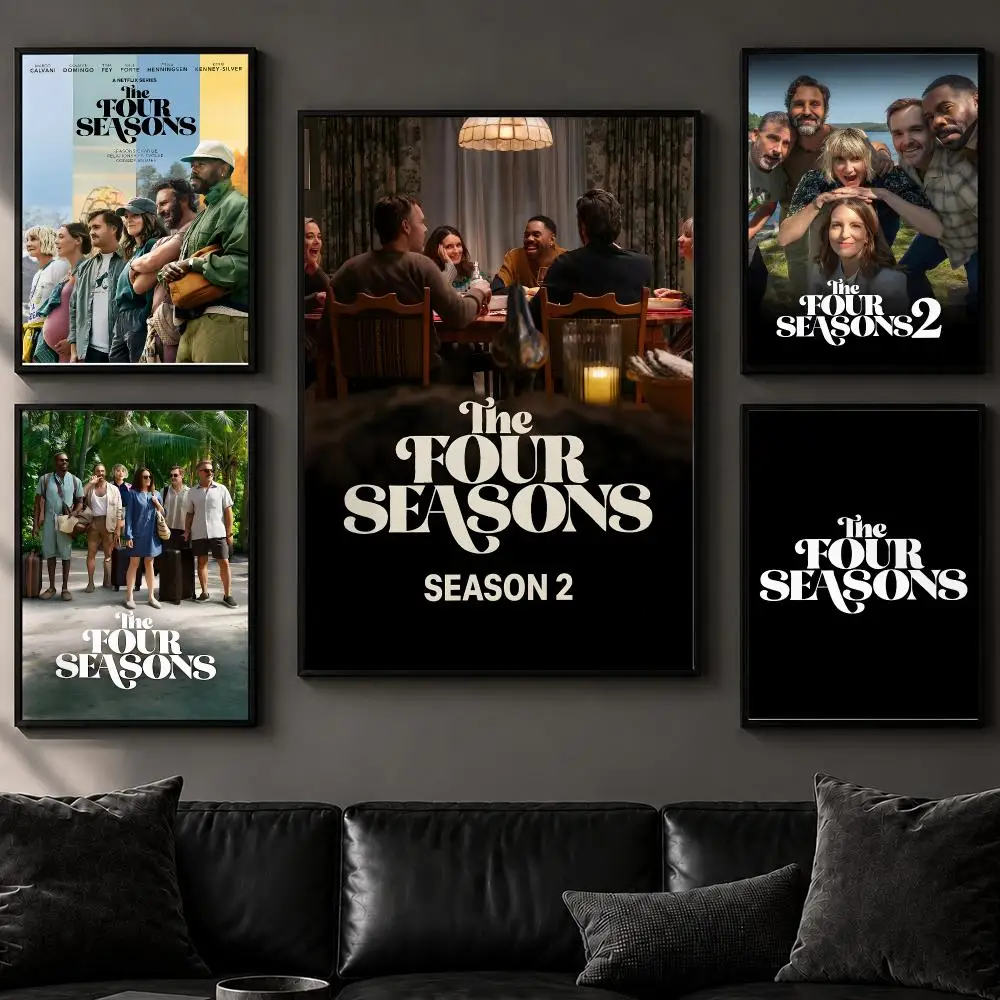 Movie T-The Four SeasonsS Poster Art  Self-Adhesive No Glue Residue Wall Decor for Bedroom Living Room