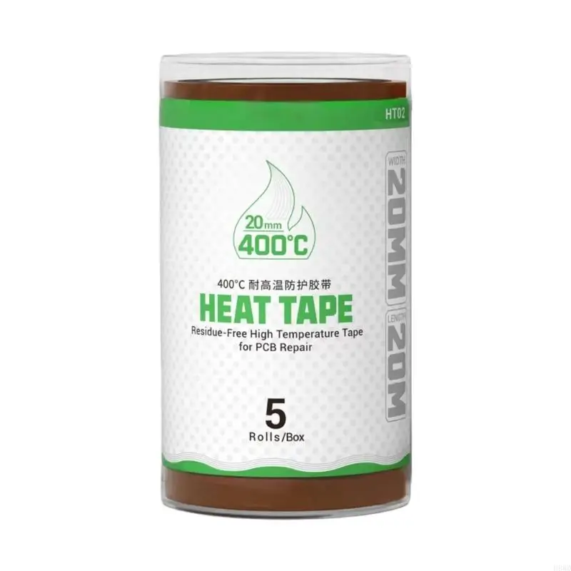 Circuit Board Masking Tape, 5-Roll Set for Covering Selected Areas During Soldering and Repair Tasks, with Clean and Dry H8WD