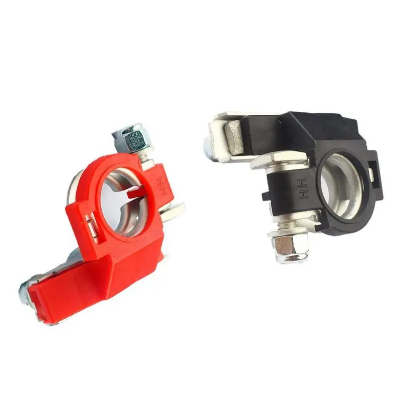 Auto Batterij Terminal Connector Positieve Negatieve Accu Connector Puur Messing Auto Batterij Kabelterminal Voor Auto 'S Vrachtwagens Boten