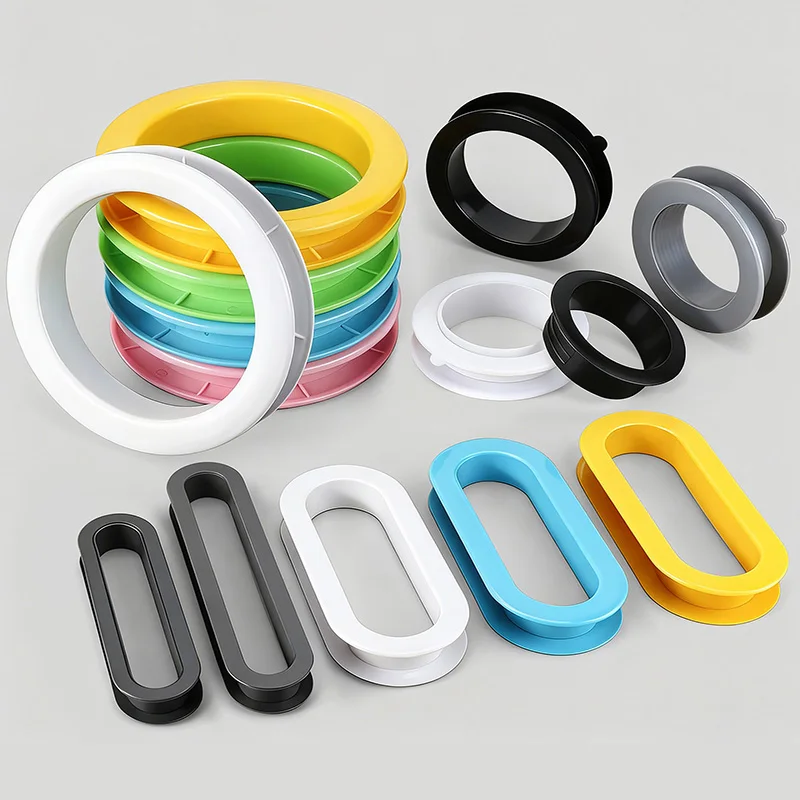 

2PCS Double Sided Cabinet Opening Edge Sealing Ring Decorative Cover Cabinet Opening Decorative Ring Threading Hole Cover