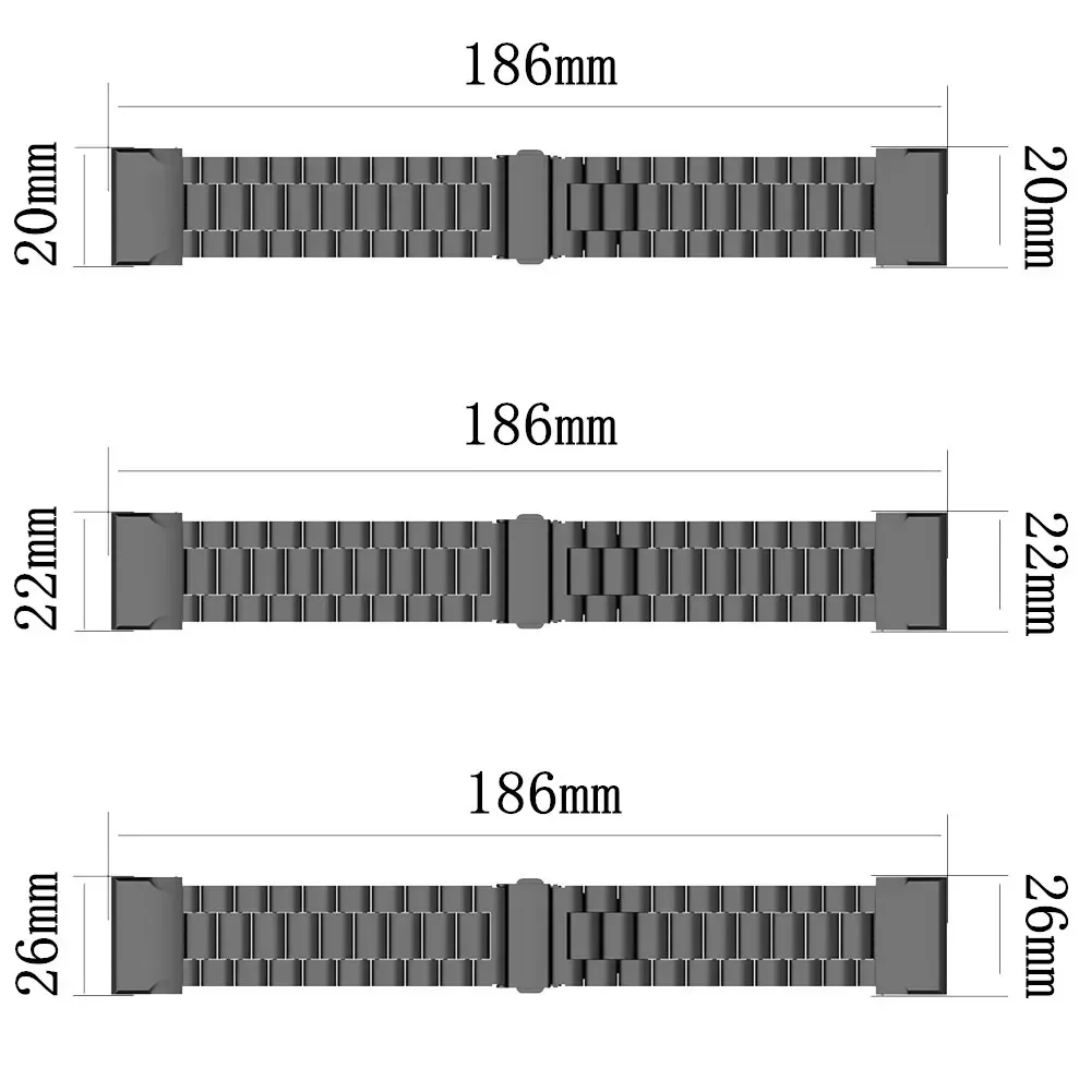 QuickFit 26 22mm Stainless Steel WristStrap For Garmin Fenix 7X 7 Pro 5 5X 6 6X/Epix Pro Gen 2 51mm 47mm Watchband Accessories