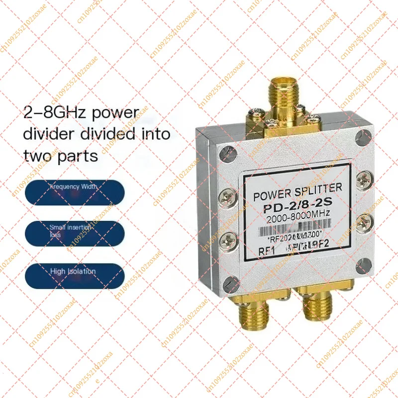 1 To 2 SMA Power Divider 2-8GHz RF Signal Splitter WiFi 5.8G Microstrip Power Combiner