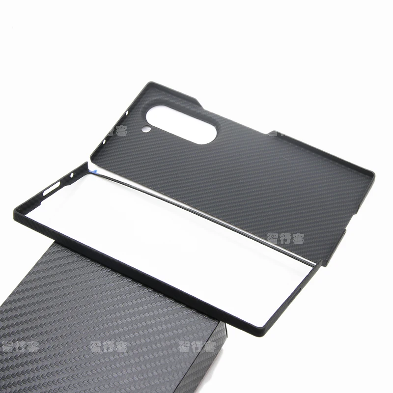 ZXKE Carbon Case For Samsung Galaxy Z Fold6 Hard Cover Ultralight Ultrathin Comfortable Commercial Aramid Fiber Protective Shell