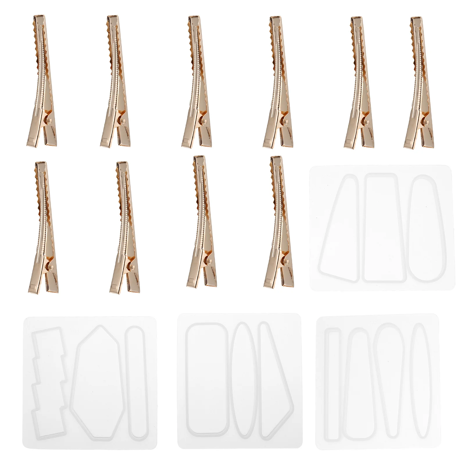 

14 шт., форма для шпильки, силиконовая смола, эпоксидная смола, набор форм для заколок для волос «сделай сам», литейные формы для аксессуаров для волос, изготовление ювелирных изделий