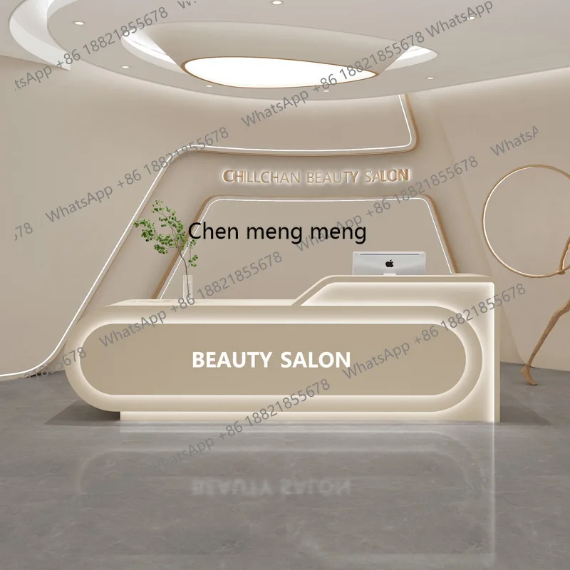 

Cream wind beauty salon bar counter clothing store checkout page dance class yoga studio company paint reception desk