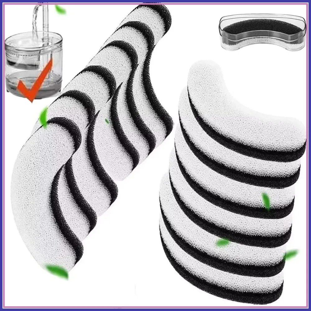 

12 Pack Cat Water Fountain Filters, Replacement Foam Sponge Pre-Filters for Clear Fountain Dispenser