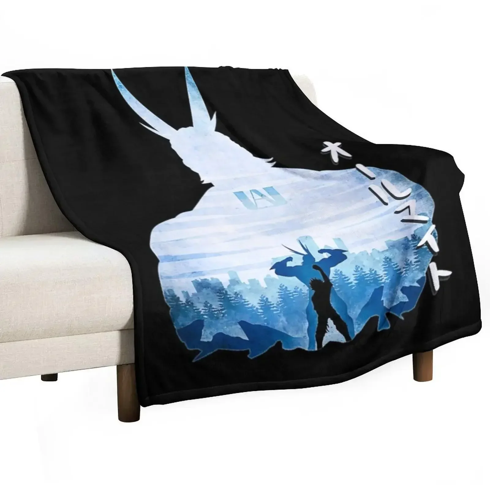 

Minimalist SIlhouette All Might Throw Blanket Decorative Sofas Luxury Designer Sofas Blankets