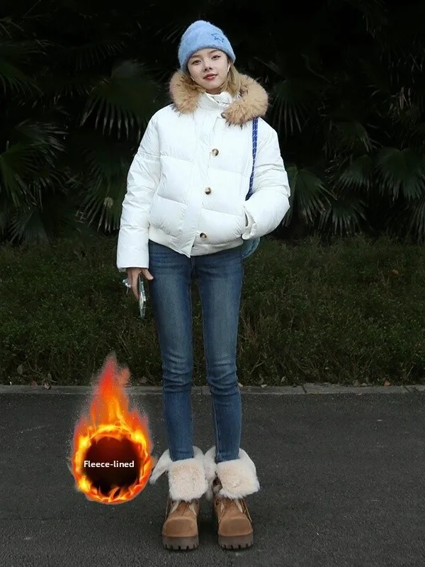 

Женские джинсы-карандаш на подкладке в стиле ретро, зима 2025, облегающие джинсовые брюки с эластичной резинкой Boo, увеличивающие высокую талию